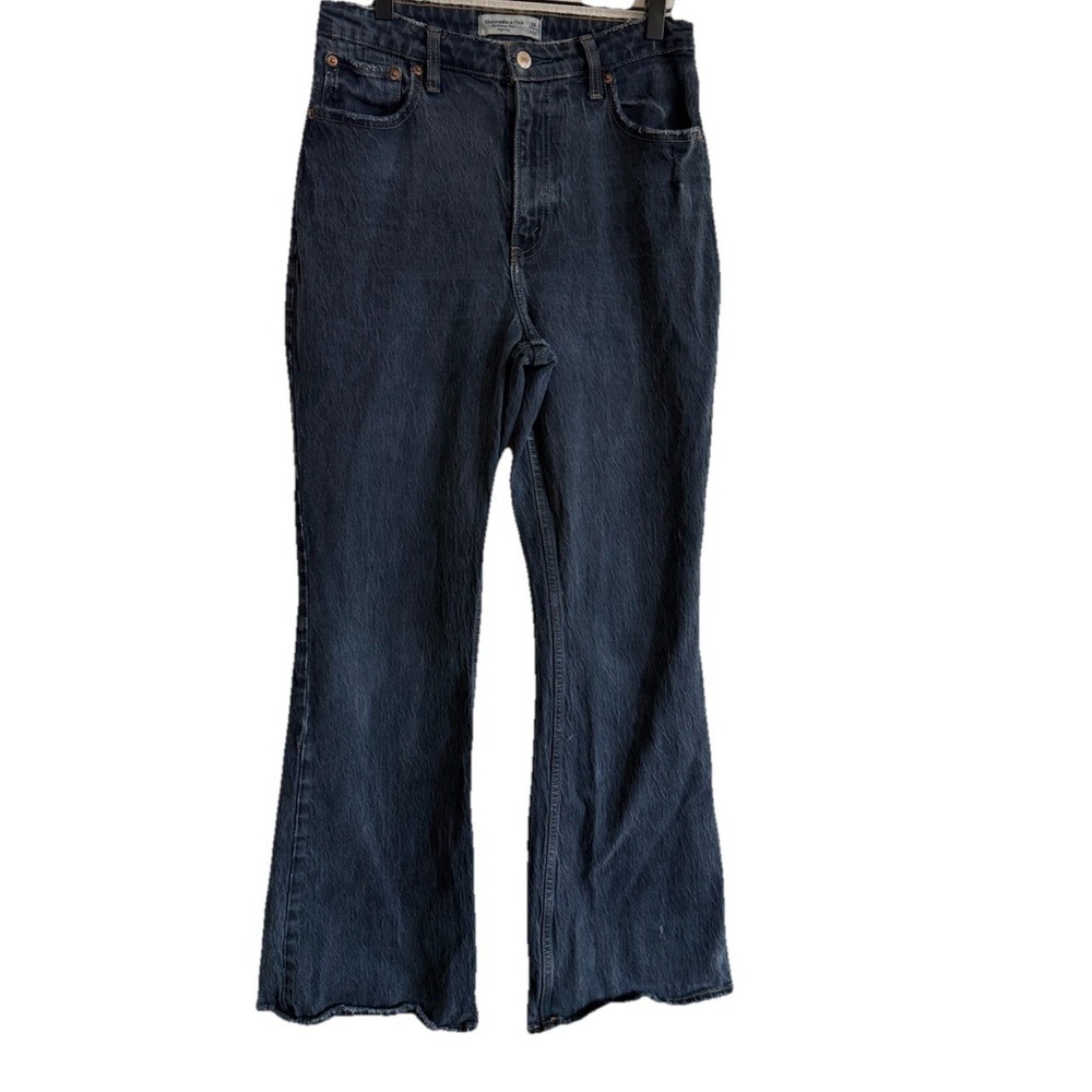 Abercrombie & Fitch The Vintage Flare Jeans Womens 28 Black High Rise Curve Love